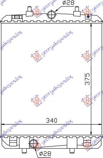 Toyota aygo 2012-2014 (b1) HLADNJAK MOTORA 1.4 HDi (374x326x16) (VALEO)
