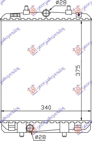 Peugeot 107 06-12 HLADNJAK MOTORA 1.4 HDi (37.4x32.6x16)