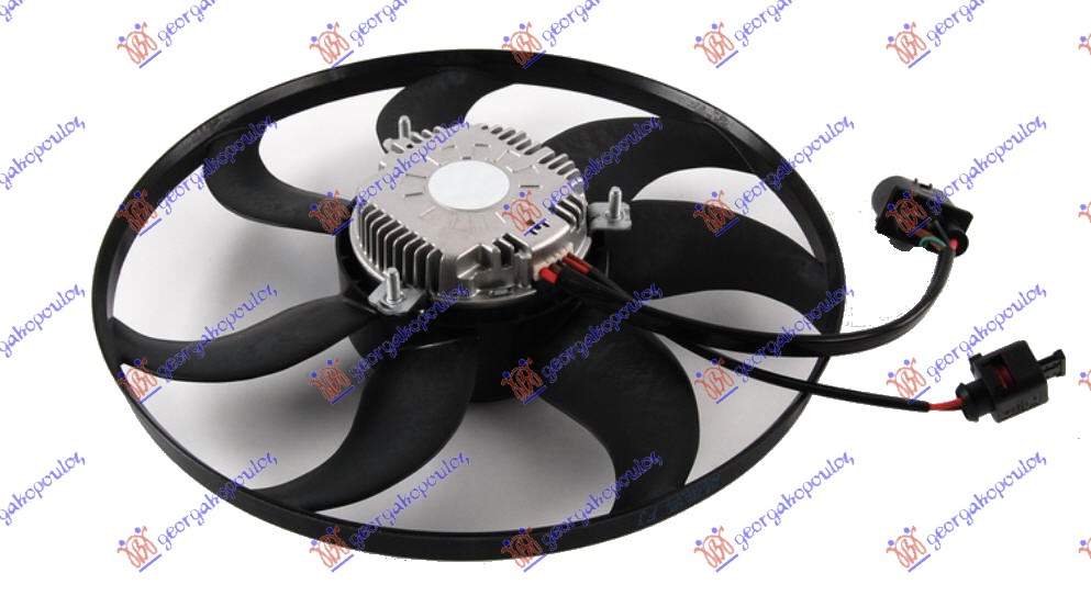 Seat leon 2005-2013 (1p1) VENTILATOR (MOTOR+ELISA) (BENZIN/DIZEL) (36cm) (300W)