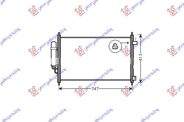 Honda frv 06-11 HLADNJAK KLIME1.7 IVTEC(72.7X38X1.6)KOYO