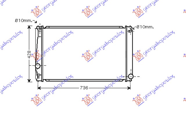 Toyota rav 4 2005-2010 (a3) HLADNJAK MOTORA 2.0I VVTI (MAN/AUTO) (+/-AC) (673x415) (VALEO)