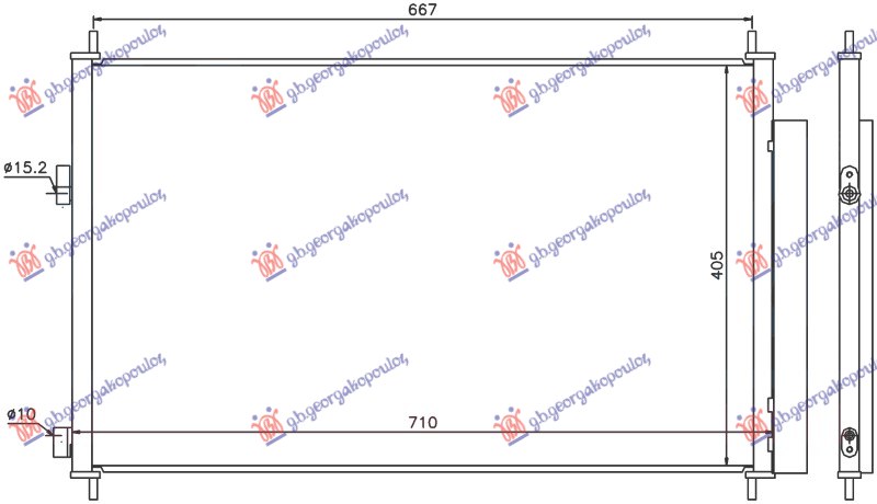 Toyota rav 4 2005-2010 (a3) HLADNJAK KLIME ZA SVE MODELSE BENZIN/DIZEL (675x415x16) (MARELLI)