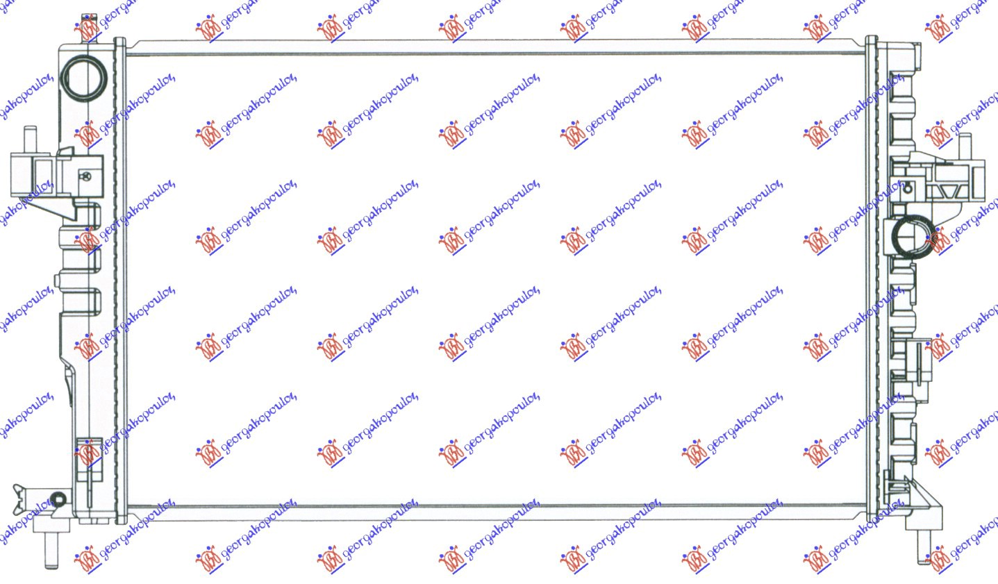 Opel combo 2000-2012 (tf0/tf1) HLADNJAK MOTORA 1.7DI 1.7DTI (60x35) (VALEO)