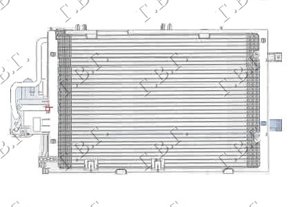 Opel combo 2000-2012 (tf0/tf1) HLADNJAK KLIME (540x380x16) -2003