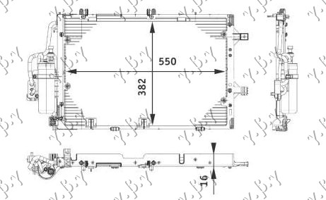 Opel tigra cabrio twintop 04-09 HLADNJAK KLIME (55x38x1.6) 04-