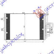 Opel combo 00-12 HLADNJAK KLIME 1.7Di DIZEL(54x38) -03