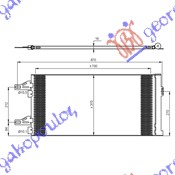 Opel movano 2021- (u9) HLADNJAK KLIME 2.2/2.3/3.0 D HDi (710x37x16) (NRF)