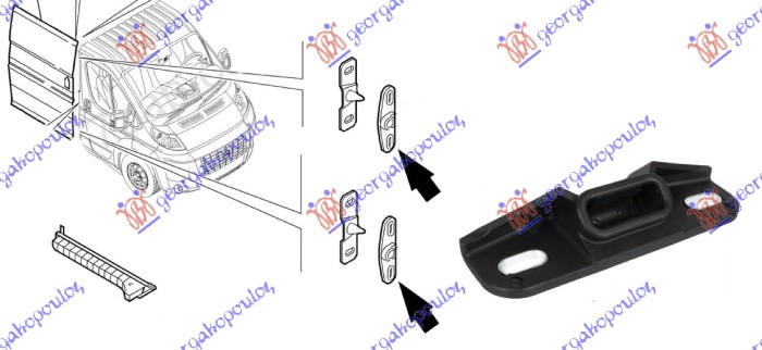 Fiat ducato 06-14 GRANICNIK KLIZNIH VRATA