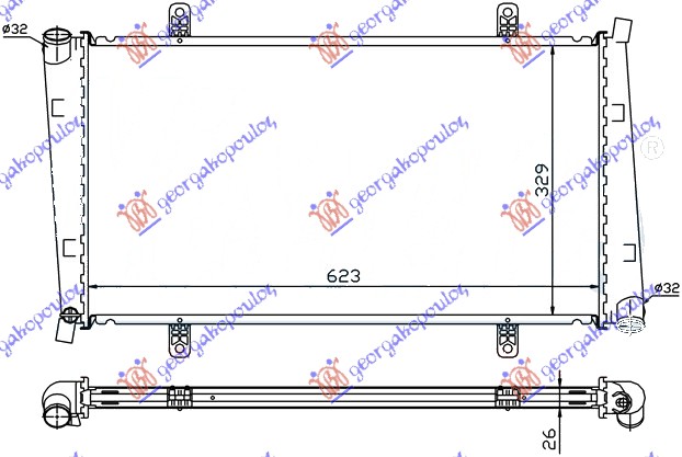 Mitsubishi carisma 96-05 HLAD MOTORA 1.9 T.D (62.2x33x27) 00-06