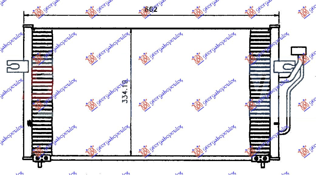 Mitsubishi carisma 96-05 HLADNJAK KLIME (61x35 2x28)