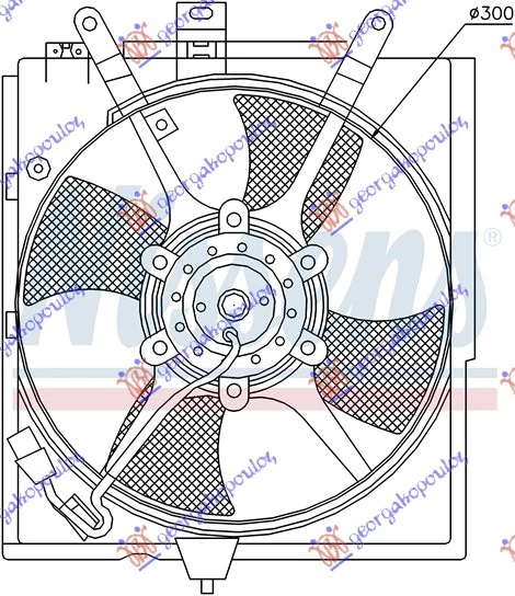 Mitsubishi carisma 96-05 VENTILATOR KOMPLET (+A/C)1.6-1.8-2.0 BEN