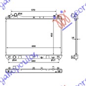 Suzuki grand vitara 2006-2015 (gt/te/td) HLADNJAK MOTORA 1.9 DDiS (45x69x16) (VALEO/NRF)
