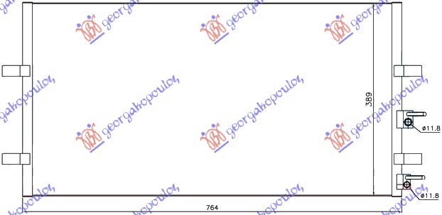 Ford transit 2006-2013 (fa/fb/fz/fc) HLADNJAK KLIME BENZIN/DIZEL (722x388) (KOYO)