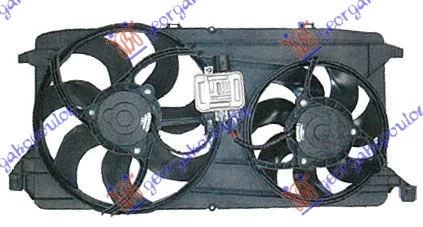 Ford transit 06-13 VENTILATOR (DUPLI) KOMPLET (2.3i16V/2.2TDC) (+AC)