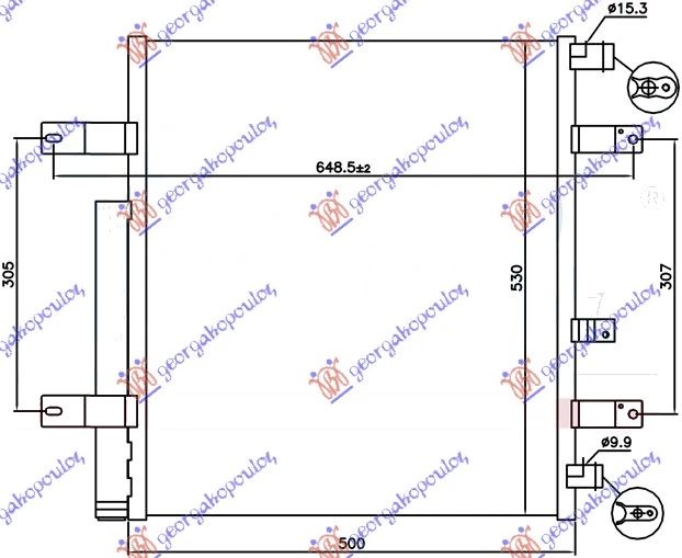 Mercedes atego 97- HLADNJAK KLIME DIZEL (46x53.4)