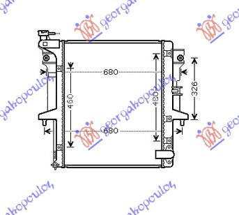 Mitsubishi p/u l200 2006-2010 (kat/kbt) HLADNJAK MOTORA 2.5 T.D. (MAN) (52.5x63.5) SA POKLOPCEM (KOYO)