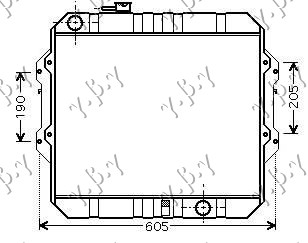 Toyota hi-lux 2wd/4wd 2001-2005 (n1/n2/n3) HLADNJAK MOTORA 2.5 T.DIZEL (50x53x3.3) (NRF)