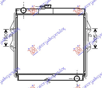 Toyota hi-lux 2wd/4wd 2001-2005 (n1/n2/n3) HLADNJAK MOTORA 3.0 T.DIZEL (550x525x36) (KOYO)