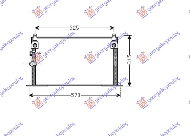 Toyota hi-lux 2wd/4wd 01-05 HLADNJAK KLIME 2.5 TD(53.5X27.5X16)