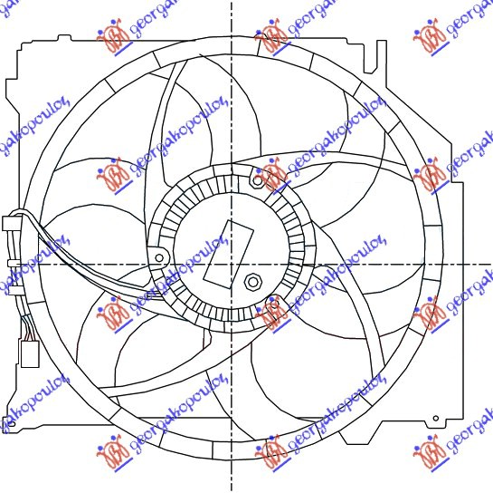 Bmw x3 (e83) 07-11 VENTILATOR KOMPLET (2.0/2.5/3.0 BENZIN - 2.0 DIZEL) (+AC)