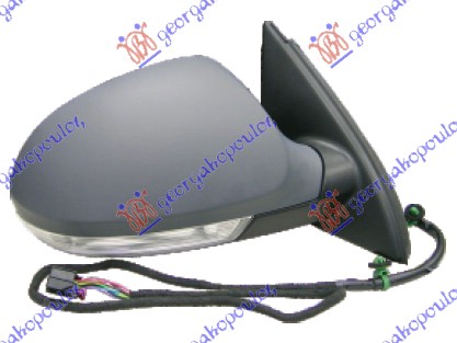 Vw passat 2005-2011 (3c2/3c5) RETROVIZOR ELEKTRICNI SA GREJACEM PM (MIGAVAC) (KONVEKSNO STAKLO)