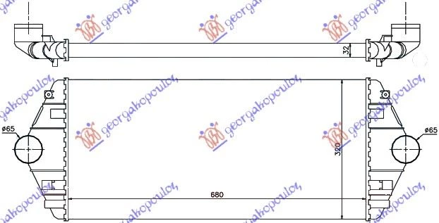 Peugeot expert 95-03 HLAD INTERC. BENZIN-DIZEL (680x322x34)