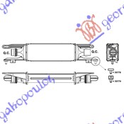 Opel corsa d 2006-2015 (s07) HLADNJAK INTERKULERA 1.3 CDTi (45x100x53) 55 KW