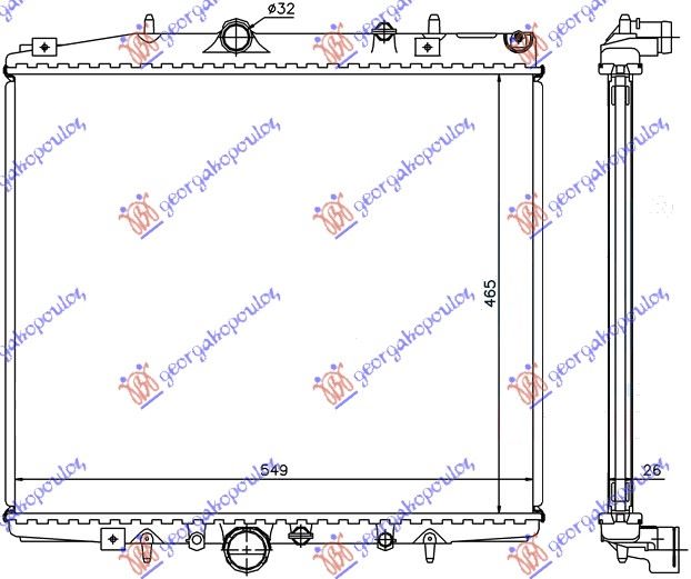 Fiat ulysse 02-11 HLAD MOT.2.0i-16V-2.0-2.2 JTD(46.5x56.3x