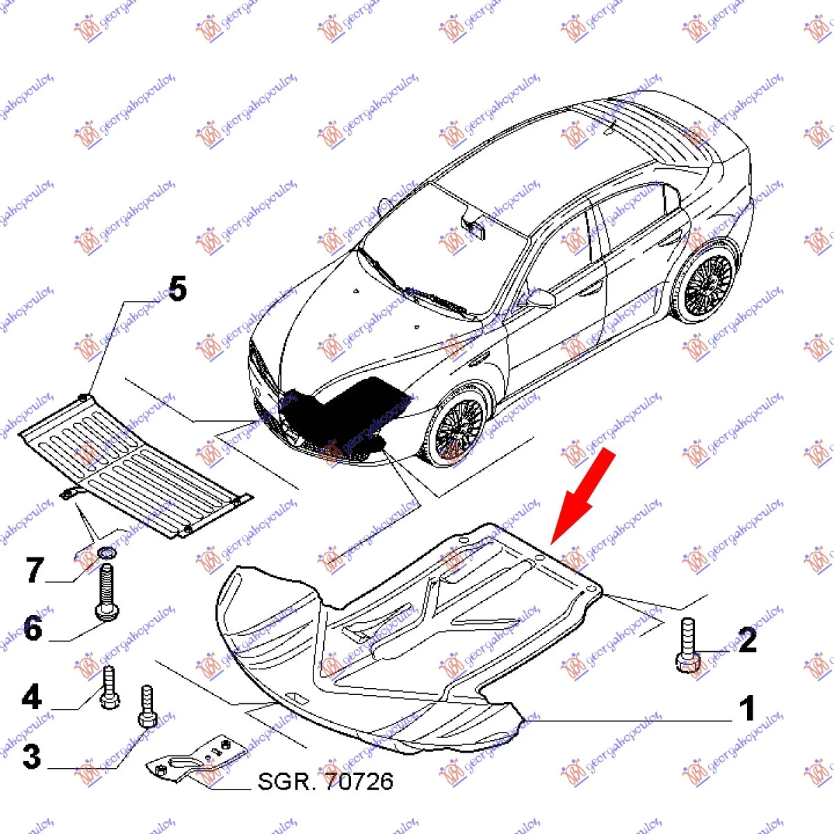 Alfa romeo brera 06-10 ZASTITA MOTORA BENZIN PLASTICN