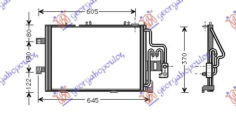 Opel corsa c 00-06 HLADNJAK KLIME -03 (54x38x1.6)