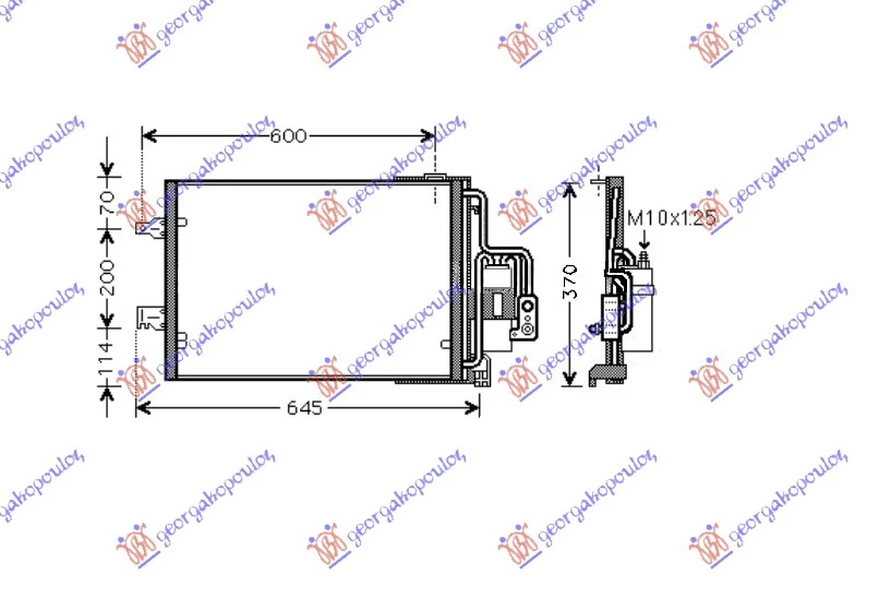 Opel corsa c 00-06 HLADNJAK KLIME 04- (55x38x1.6)