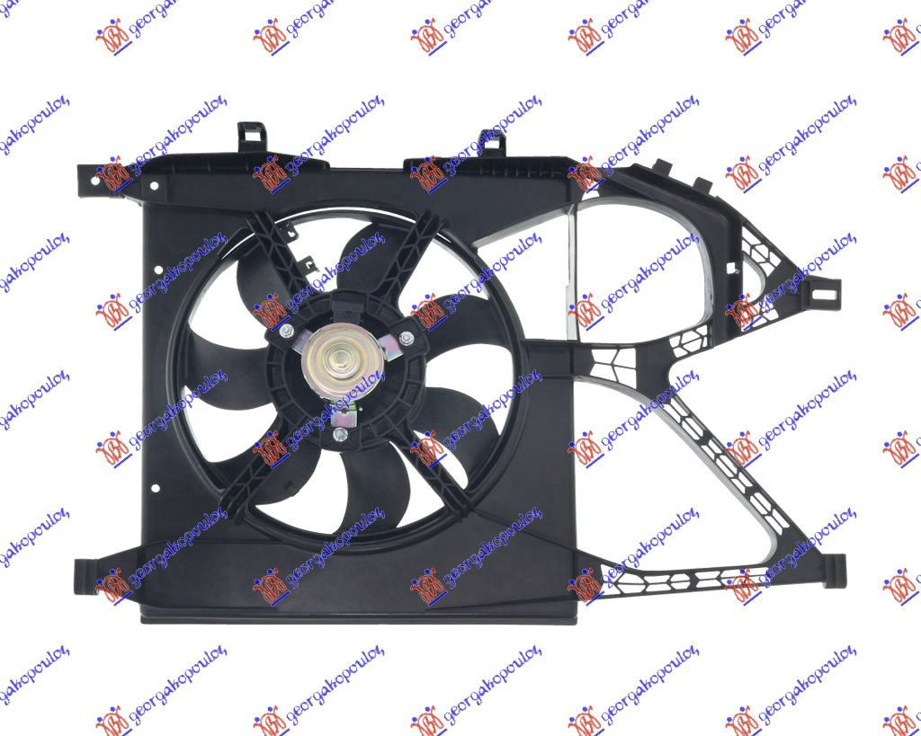 Opel corsa c 00-06 VENTILATOR KOMPL.(28cm)1.0cc BENZ -A/C