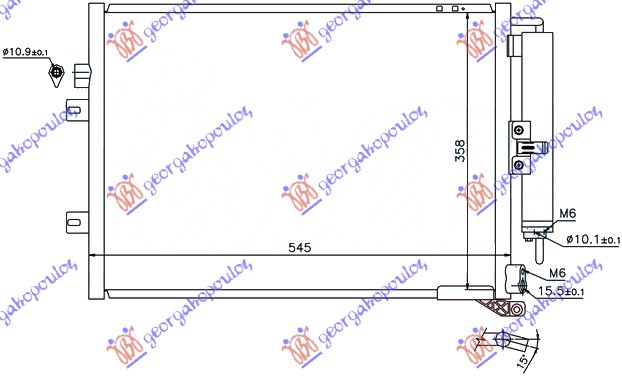 Renault clio 09-13 HLADNJAK KLIME (51x38)