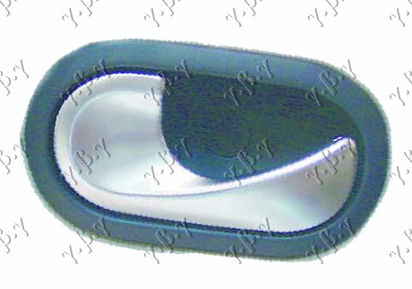 Renault clio iii 2009-2013 (br0 1/cr0 1) KVAKA PREDNJIH/ZADNJIH VRATA UNUTRASNJA HROM/CRNA