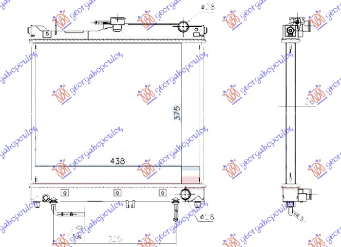 Suzuki jimny 98-18 HLADNJAK MOTORA 1.3 BENZIN (AUTO) (375x450x26)