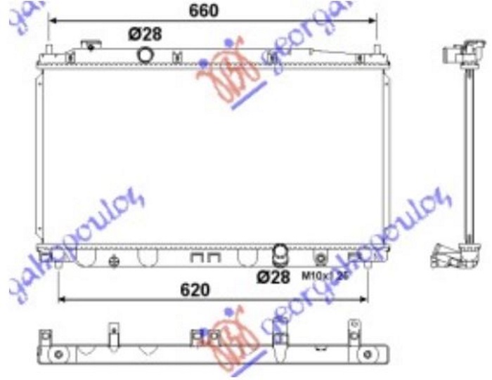 Honda jazz 2008-2011 (ge/gg/gpza) HLADNJAK MOTORA BENZIN (MAN) (35x68x16) (KOYO)