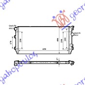 Vw tiguan 2007-2011 (5n) HLADNJAK MOTORA 1.4 TSI - 1.8 TFSI BENZIN - 2.0 DIZEL TDI (65x41) (NISSENS)