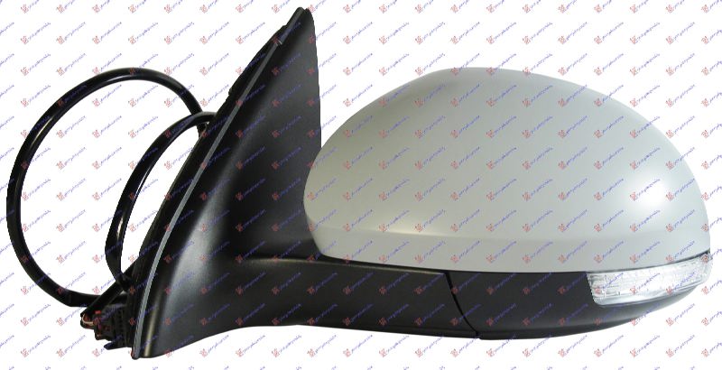 Vw tiguan 2007-2011 (5n) RETROVIZOR ELEKTRICNI SA GREJACEM PM (ELEKTRO-SKLOPIV) (MIGAVAC) (SVETLO) (ASFERICNO STAKLO)