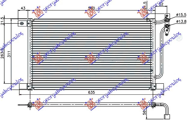 Bmw series 3 (e46) compact 01-05 HLADNJAK KLIME DIZEL (52x31.4x16)