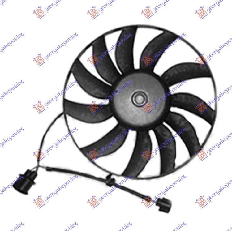 Vw touran 03-06 VENTILATOR (MOTOR+ELISA) (360mm) (100W)