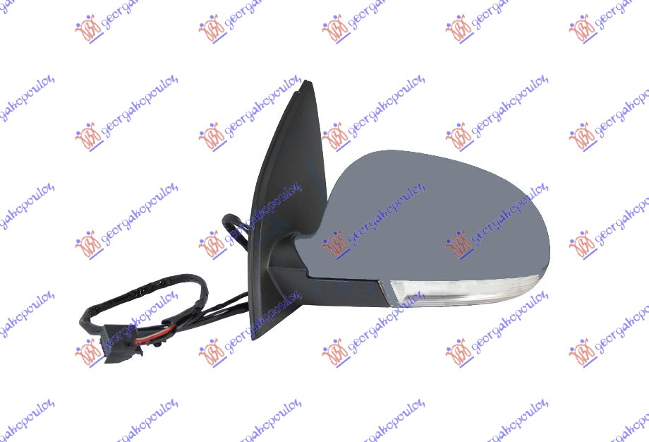 Vw golf v 2004-2008 (1k1) RETROVIZOR ELEKTRICNI SA GREJACEM PM (ELEKTRO-SKLOPIV) (MIGAVAC) (SVETLO) (A KVALITET) (ASFERICNO STAKLO)