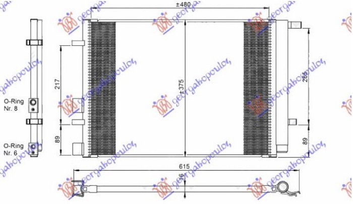 Hyundai i20 i 2008-2012 (ib/gb/pb/pbt) HLADNJAK KLIME 1.2/1.4/1.6 BENZIN (490x370x16) (KOYO)