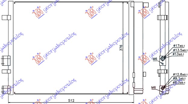 Hyundai i20 08-12 HLADNJAK KLIME DIZEL (46.5x36)