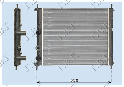 Fiat bravo 95-02 HLAD 1.2/1.4/1.6 +AC (47.5x41.5)BEZ POSU