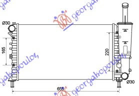 Fiat punto 2003-2011 (188) HLADNJAK MOTORA 1.2 8V/16V 03- (58x31.7x18) (VALEO TIP) (MARELLI)