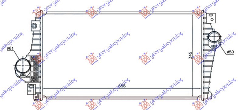 Chevrolet epica 07- HLADNJAK NTERKULER 2.0 TDi(656x345x30)