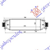 LANCIA DELTA 08-14 HLADNJAK INTERKULERA BENZIN - 1.3/1.6/1.9 TD (573x130x50)