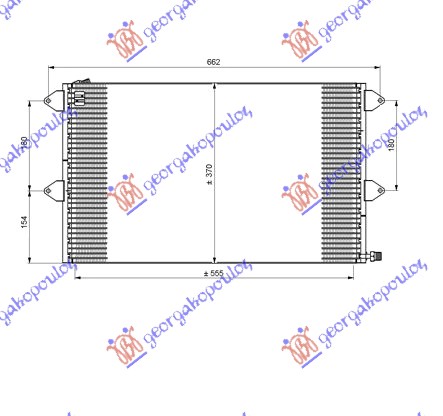 Seat ibiza 93-95 HLADNJAK KLIME (55x35x2.0)