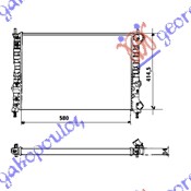 LANCIA LYBRA 99-05 HLADNJAK MOTORA 1.6i/16v (+AC) (58x41.5x34)