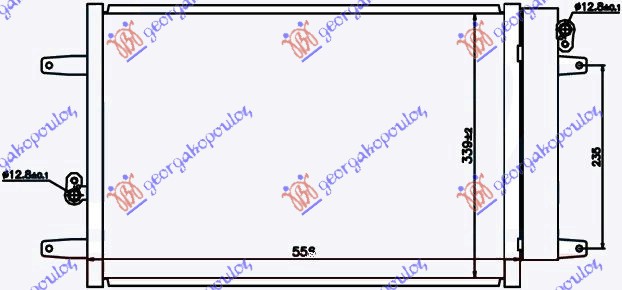 Ford galaxy 1995-2006 (wgr) HLADNJAK KLIME BENZIN/DIZEL (525x362x16) 2000- (MARELLI)